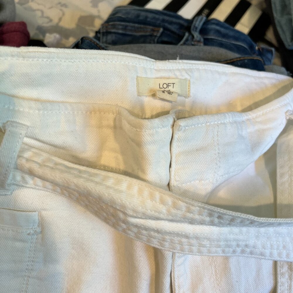 Loft White Jeans